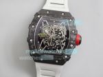 KVF Richard Mille RM035-02 Replica Watch Skeleton Dial White Rubber